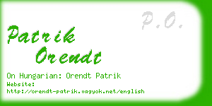 patrik orendt business card